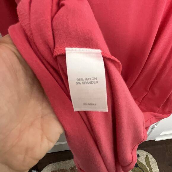 J. Jill Dress Size 2X Maxi Sleeveless Slinky Jersey Pomegranate Casual Pink NWT - Picture 4 of 7